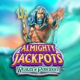 Almighty Jackpots – Realm of Poseidon casino game by Novomatic – featured logo at Whamoo Casino